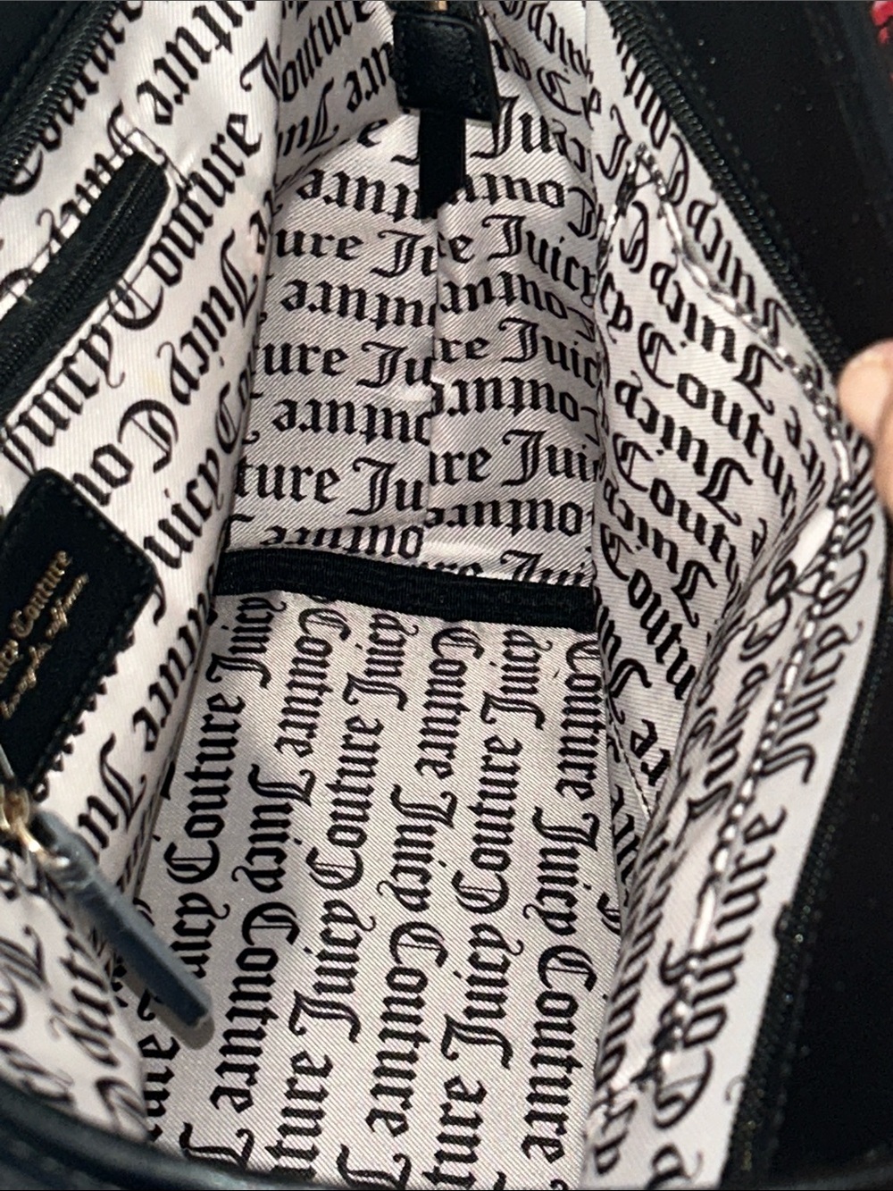 Juicy Couture Black Tote with Crown Charm and Logo - Picture 12 of 12